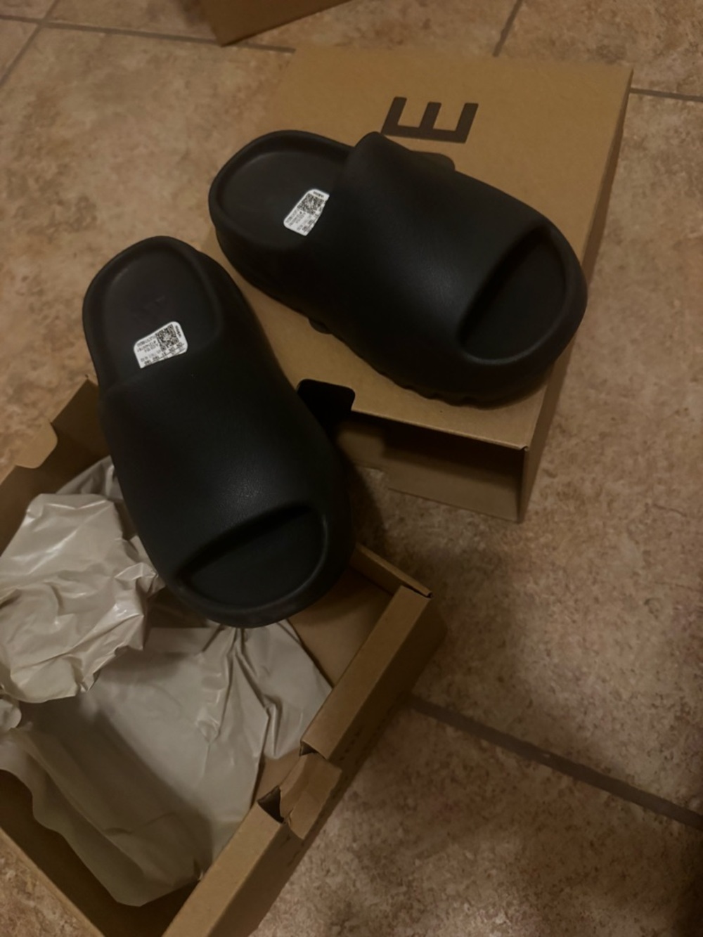 Yeezy Kids Black Slide Sandals